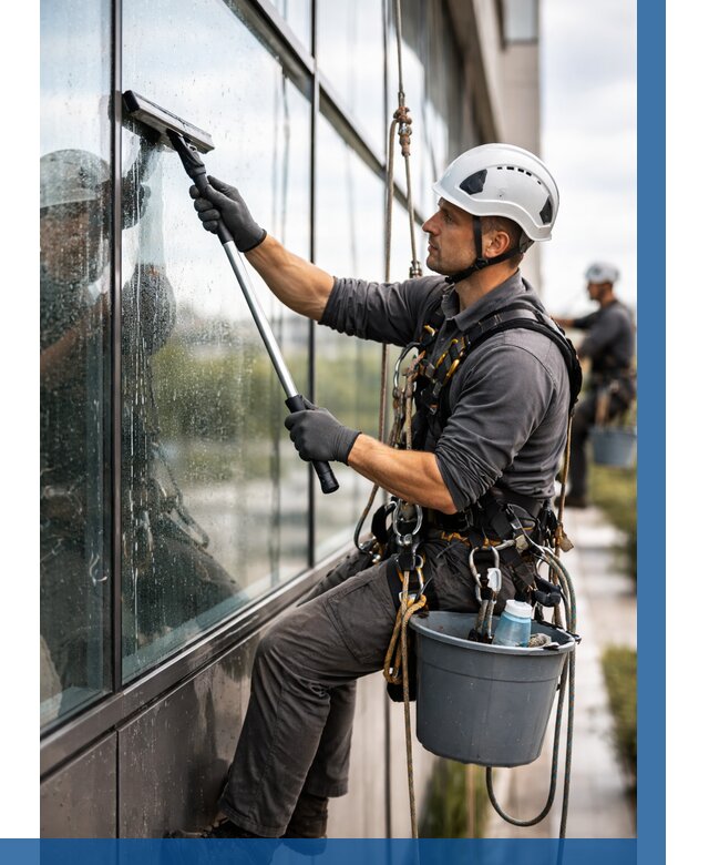 Мойка стеклянных фасадов в Валуйках от 213 р. | ВЫСОТНИК-Вли