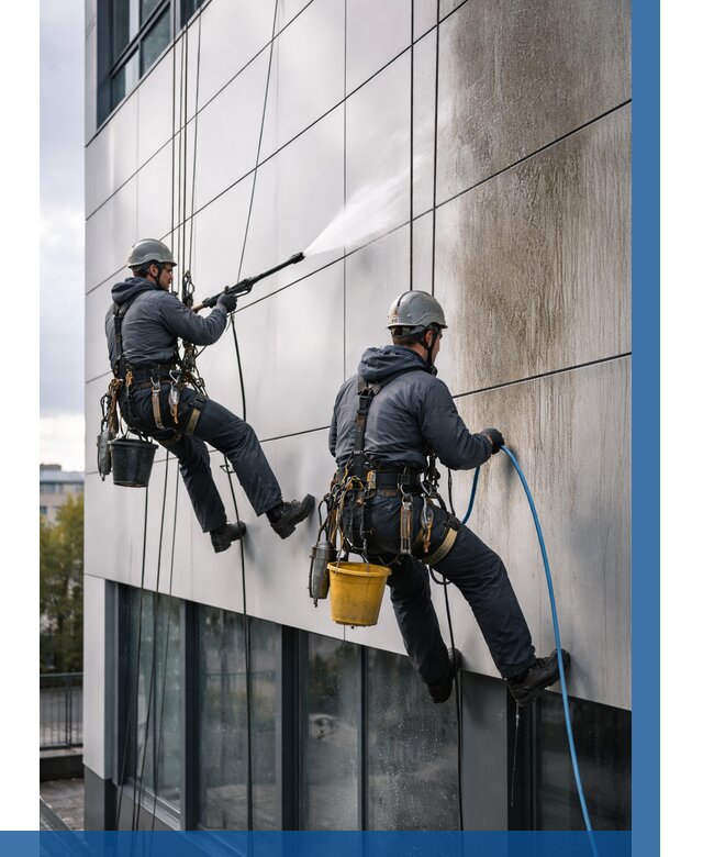 Мойка фасада из композита в Валуйках по цене от 319 р. | ВЫСОТНИК-Вли