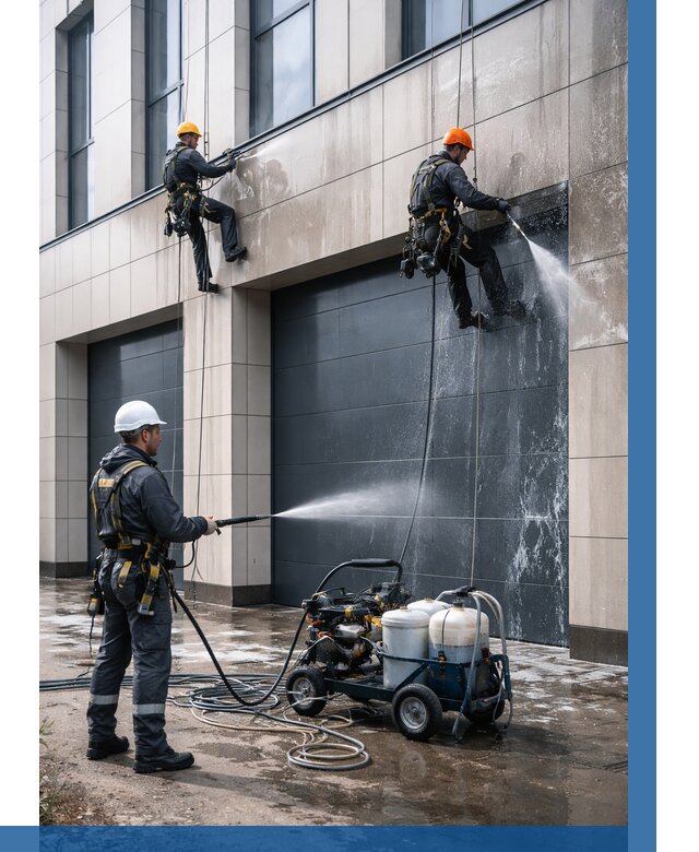 Послестроительная мойка фасада в Валуйках от 319 р. | ВЫСОТНИК-Вли