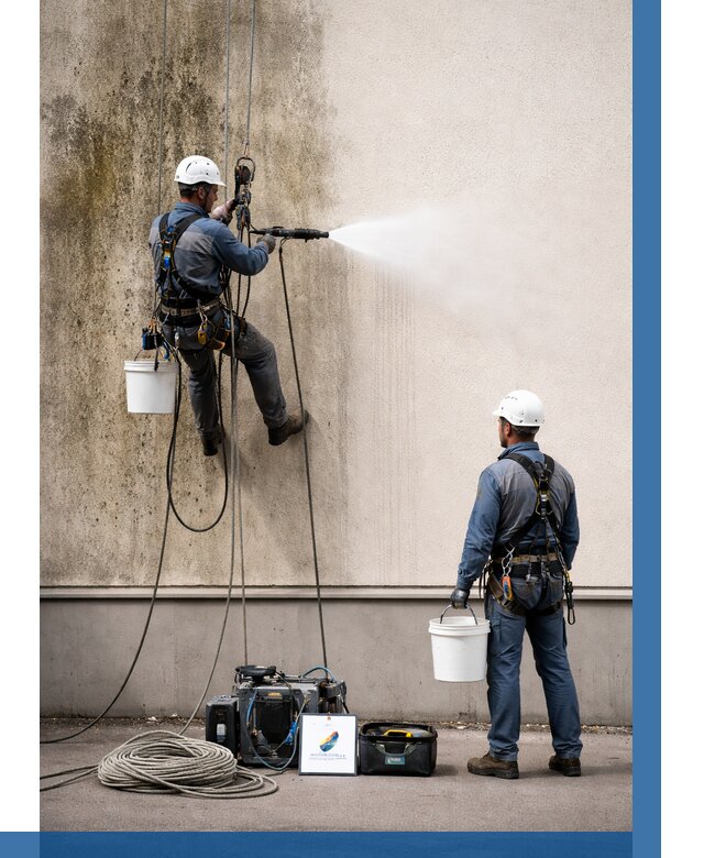 Очистка фасада от плесени в Валуйках от 319 р. | ВЫСОТНИК-Вли