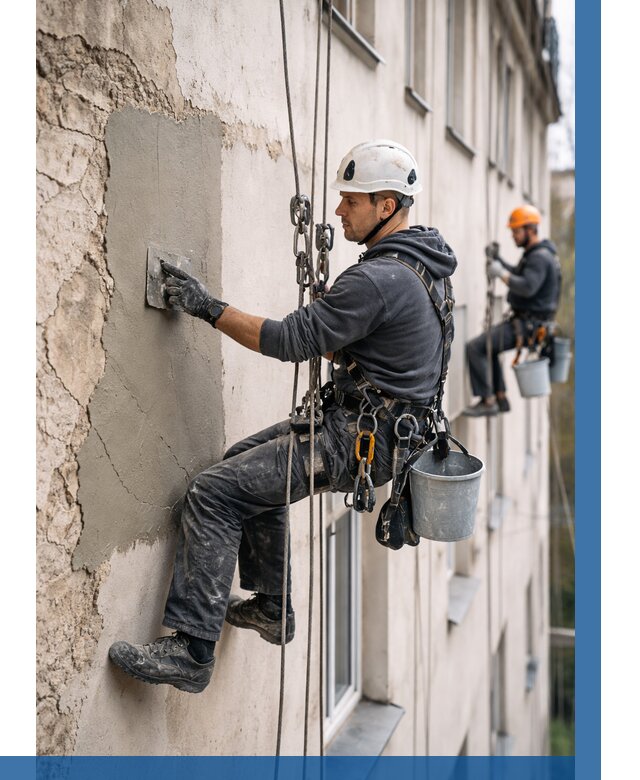 Восстановление штукатурки фасада в Валуйках от 1277 р. | ВЫСОТНИК-Вли