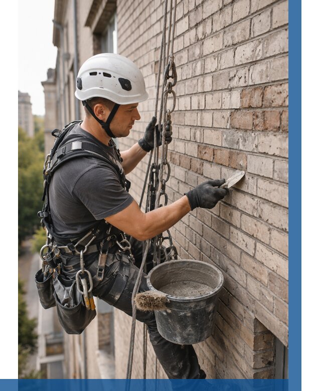 Ремонт кирпичной кладки фасада в Валуйках от 1916 р. | ВЫСОТНИК-Вли