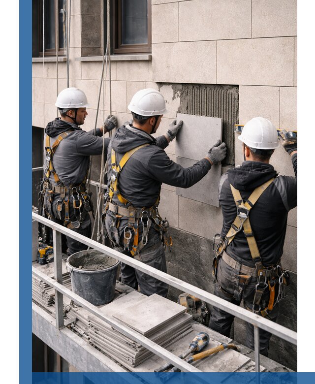 Ремонт облицовки фасада плиткой в Валуйках с гарантией