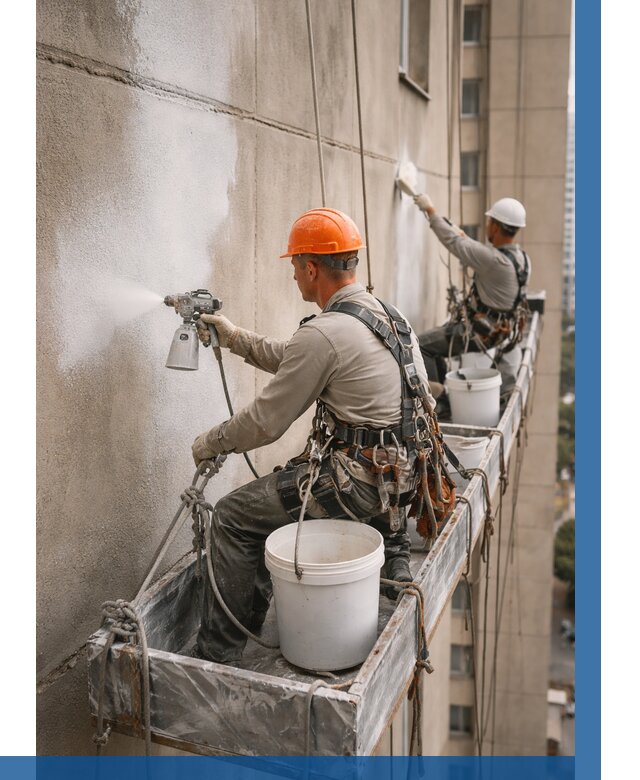 Грунтовка фасада на высоте в Валуйках от 128 р. | ВЫСОТНИК-Вли