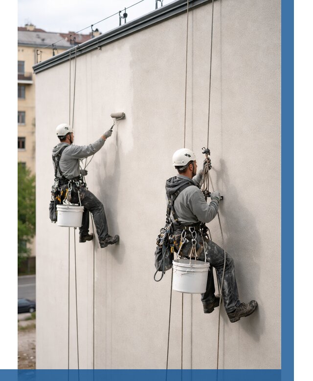 Покраска оштукатуренного фасада в Валуйках от 341 р. | ВЫСОТНИК-Вли