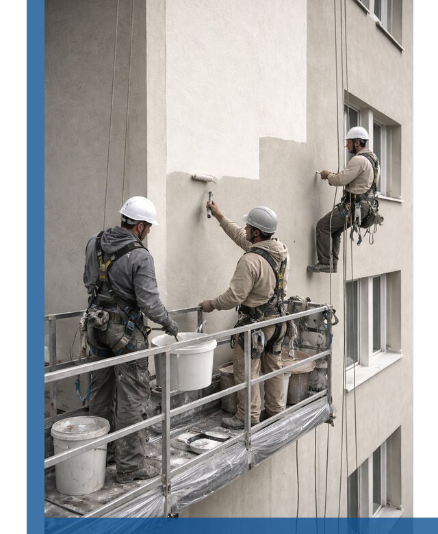 Покраска оштукатуренного фасада в Валуйках под ключ с гарантией