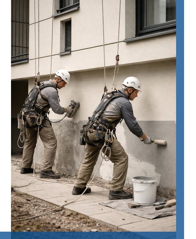 Окраска цоколя здания в Валуйках от 479 р. под ключ | ВЫСОТНИК-Вли