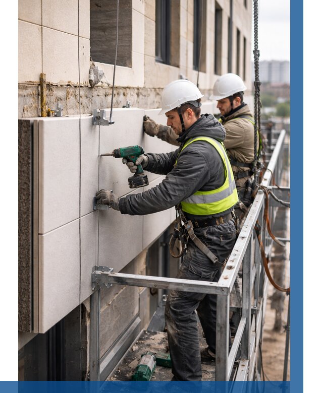 Монтаж фасадных термопанелей в Валуйках от 1597 р. | ВЫСОТНИК-Вли