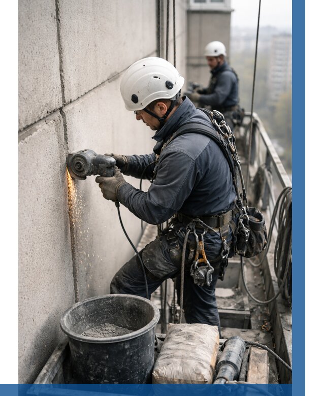 Штробление межпанельных швов в Валуйках от 1277 р. | ВЫСОТНИК-Вли