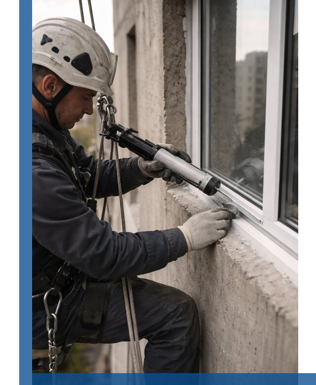 Герметизация оконных швов снаружи в Валуйках профессионально