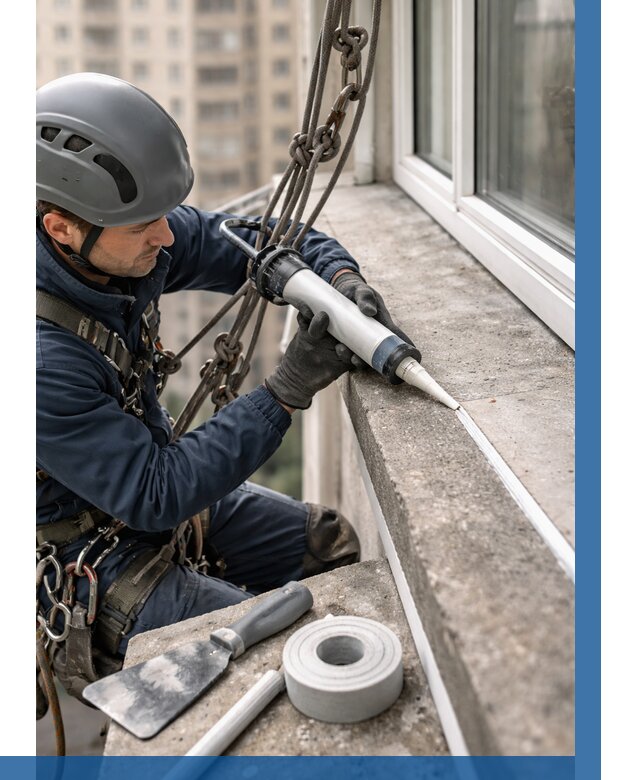 Герметизация балконного козырька в Валуйках от 4790 р. | ВЫСОТНИК-Вли