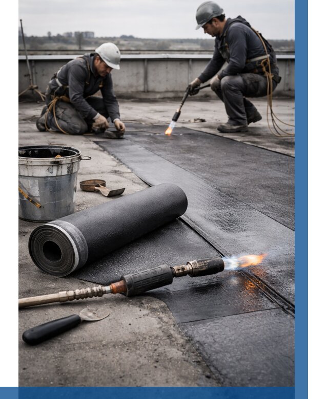 Ремонт рулонной кровли в Валуйках от 692 р. | ВЫСОТНИК-Вли