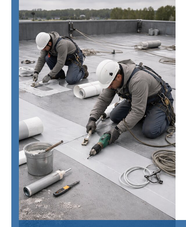 Ремонт мембранной кровли в Валуйках качественно и с гарантией