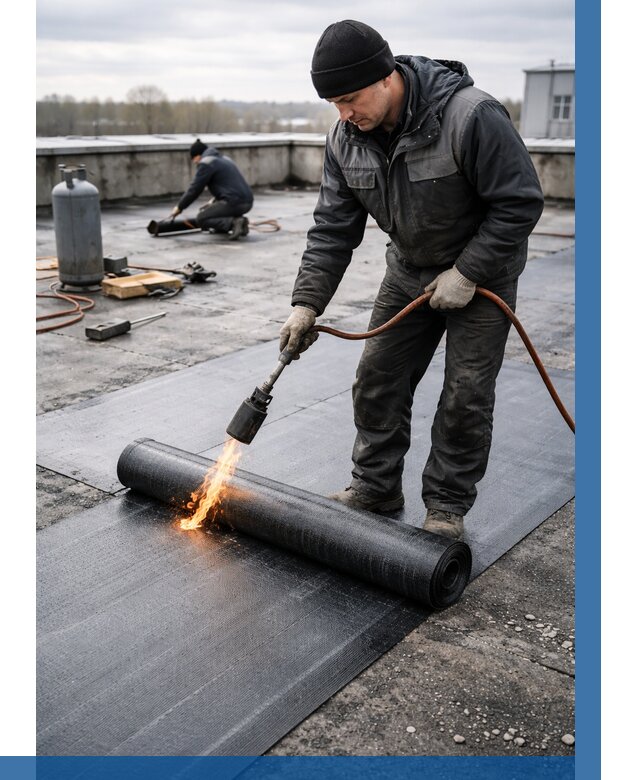 Ремонт наплавляемой кровли в Валуйках от 745 р. | ВЫСОТНИК-Вли