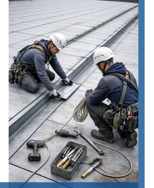 Ремонт фальцевой кровли в Валуйках от 745 р. | ВЫСОТНИК-Вли