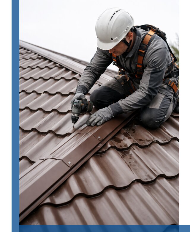 Ремонт металлочерепицы на крыше в Валуйках профессионально