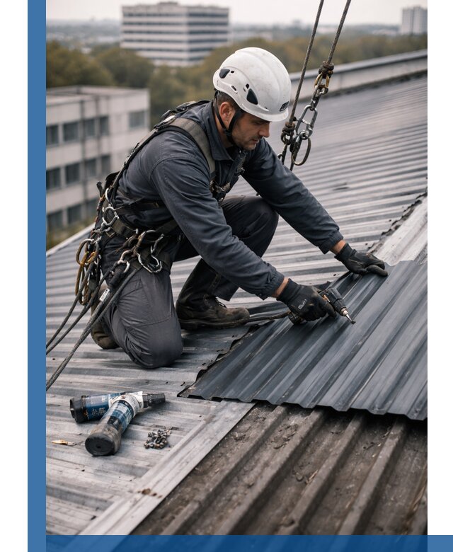 Ремонт профнастила на кровле в Валуйках, работы под ключ