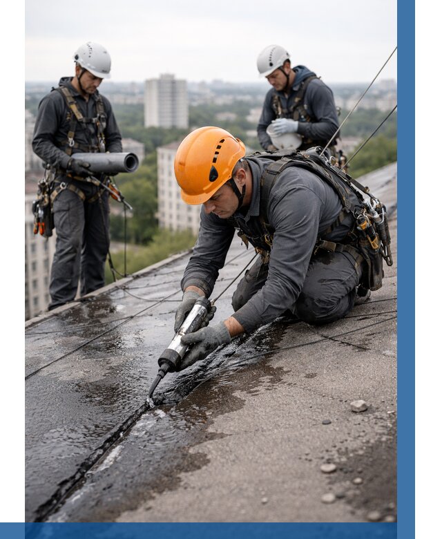 Устранение протечек кровли в Валуйках от 12774 р. | ВЫСОТНИК-Вли