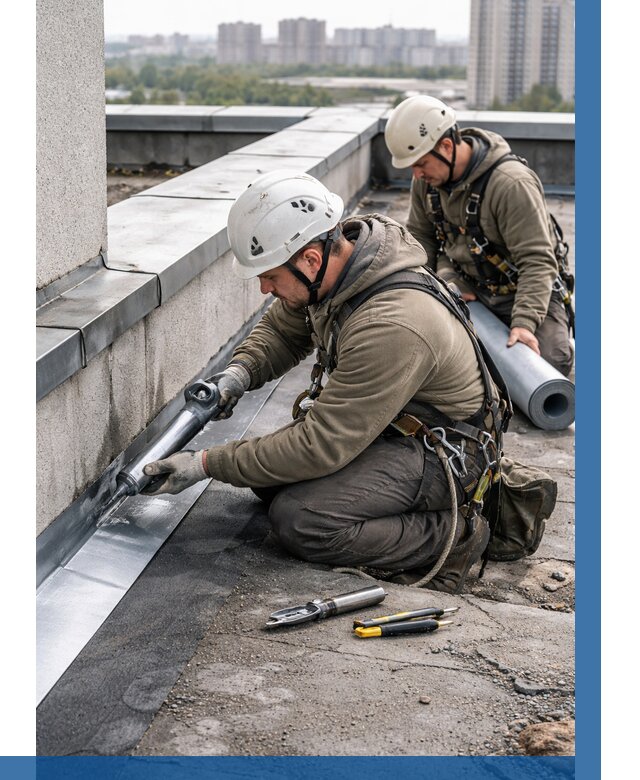 Ремонт кровельных примыканий в Валуйках от 1277 р. | ВЫСОТНИК-Вли