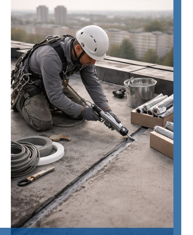 Герметизация швов кровли в Валуйках от 479 р./м2 | ВЫСОТНИК-Вли