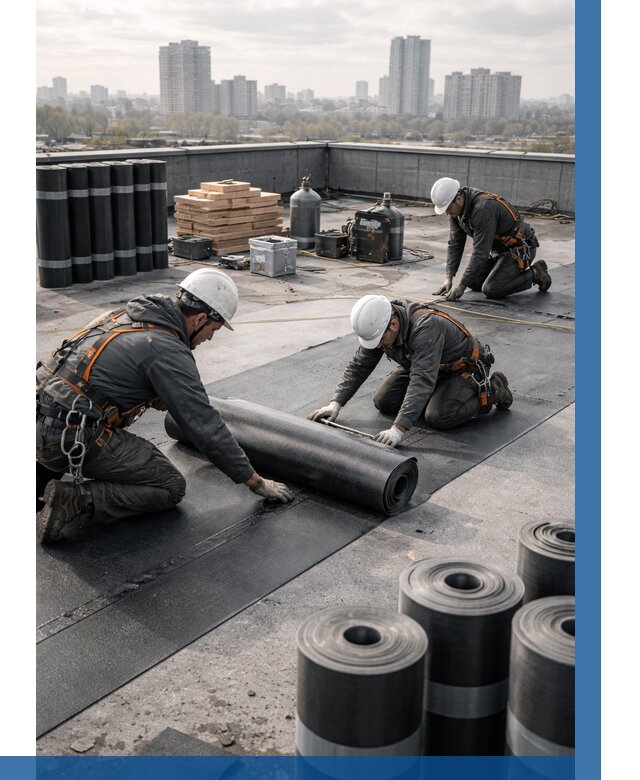 Монтаж мягкой кровли под ключ в Валуйках от 479 р. | ВЫСОТНИК-Вли