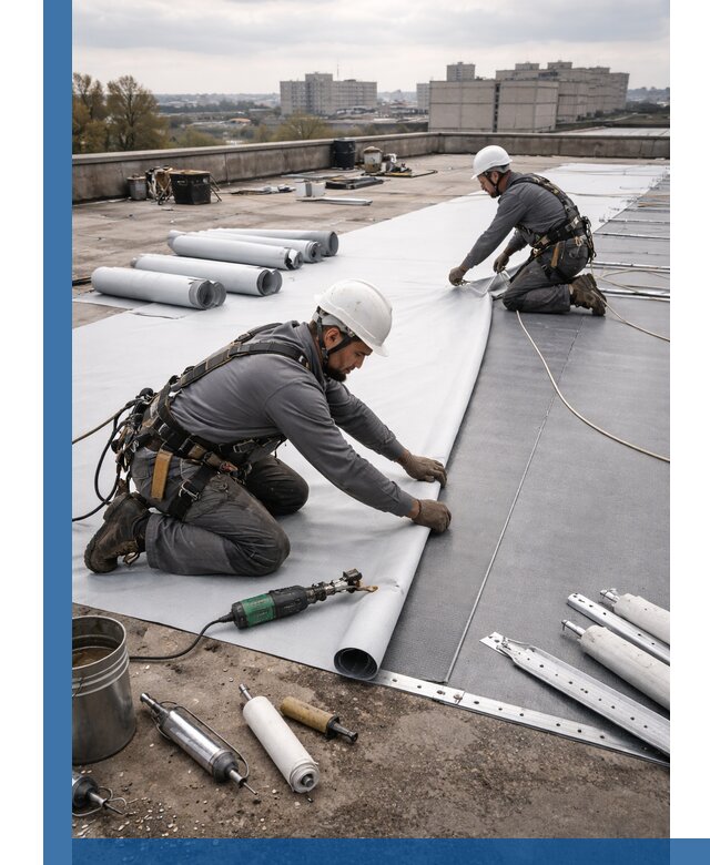 Монтаж мембранной кровли в Валуйках для промышленных зданий