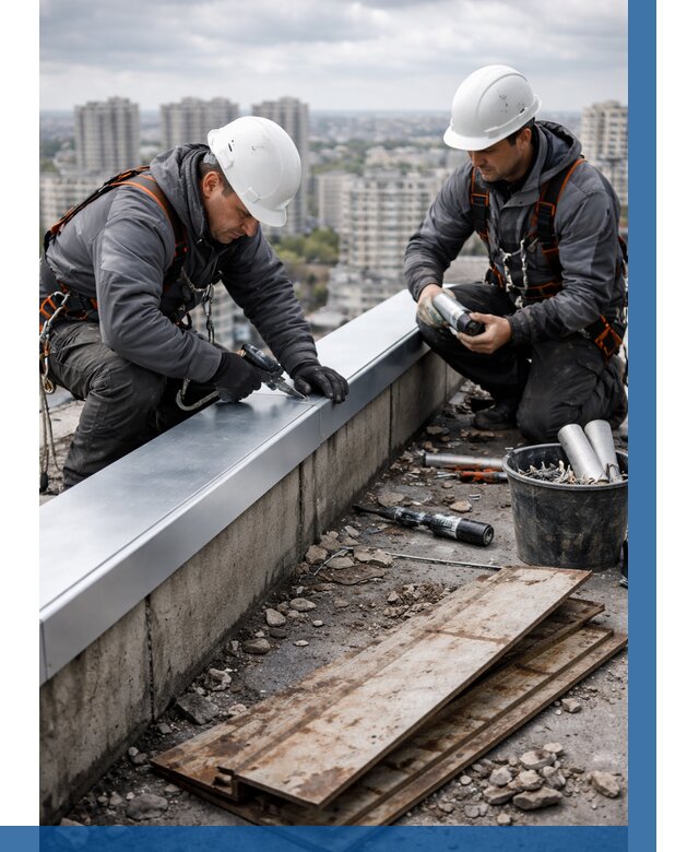 Замена парапетных крышек под ключ в Валуйках от 1277 р. | ВЫСОТНИК-Вли