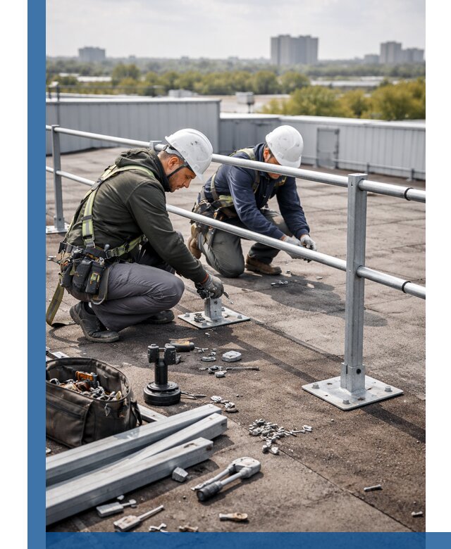 Монтаж кровельного ограждения в Валуйках под ключ с гарантией