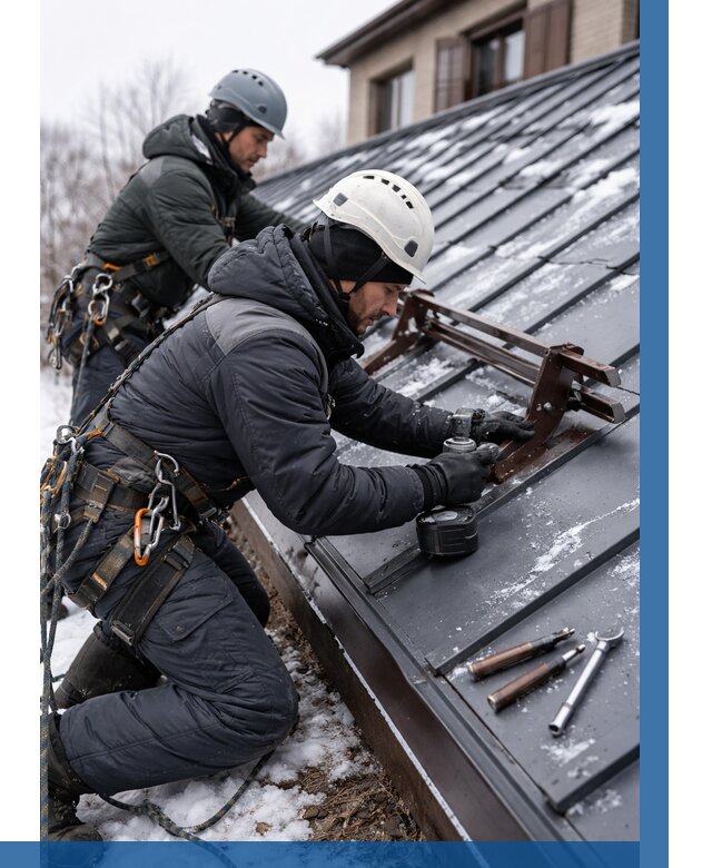 Монтаж снегозадержателей в Валуйках от 479 р. | ВЫСОТНИК-Вли