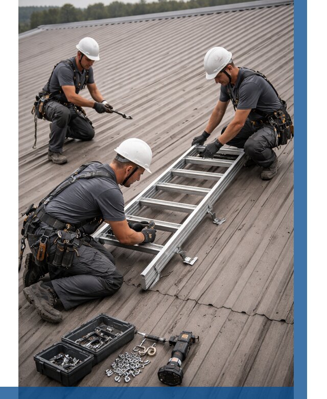 Монтаж кровельной лестницы в Валуйках от 4790 р. | ВЫСОТНИК-Вли