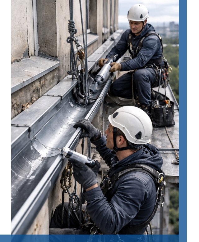 Ремонт водосточных желобов в Валуйках от 6919 р. | ВЫСОТНИК-Вли