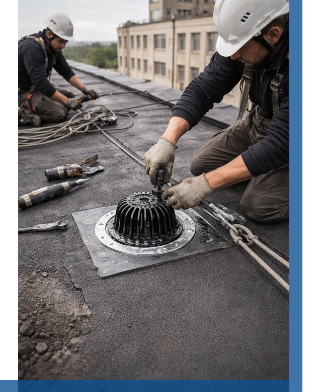 Установка водосточных воронок в Валуйках цена от 3726 р. | ВЫСОТНИК-Вли