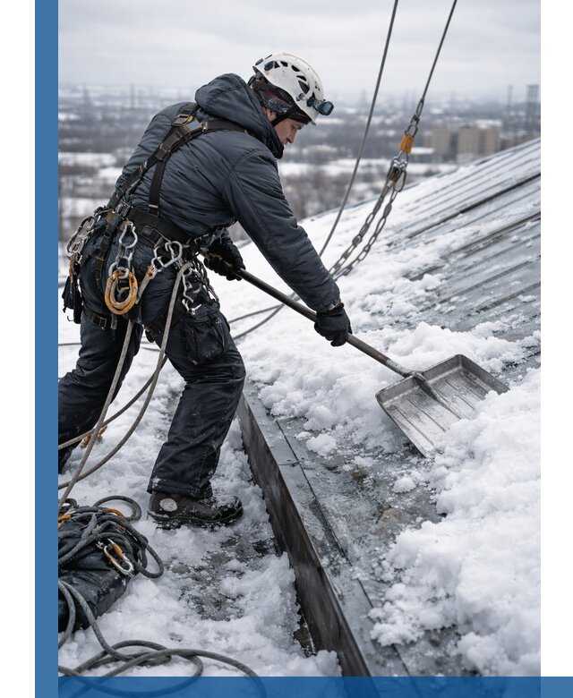 Профессиональная очистка кровли от снега и наледи в Валуйках