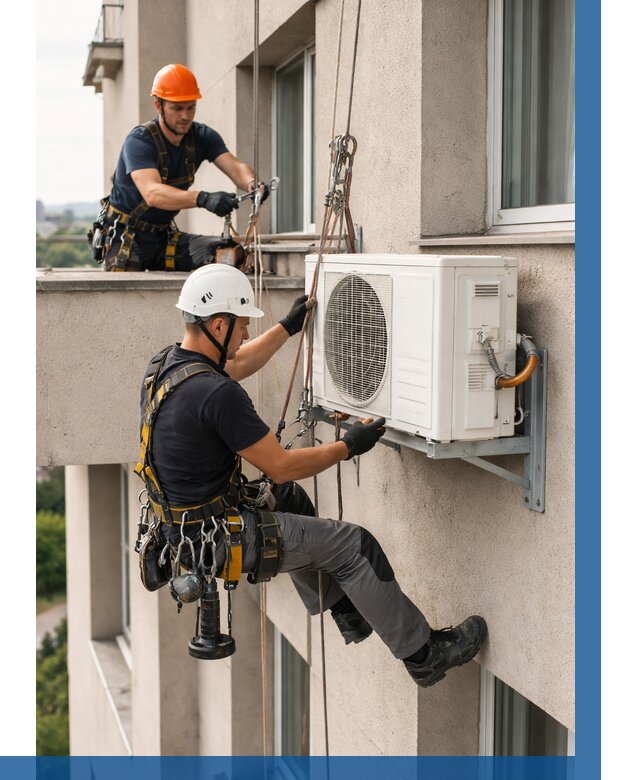 Монтаж внешнего блока кондиционера в Валуйках от 6919 р. | ВЫСОТНИК-Вли