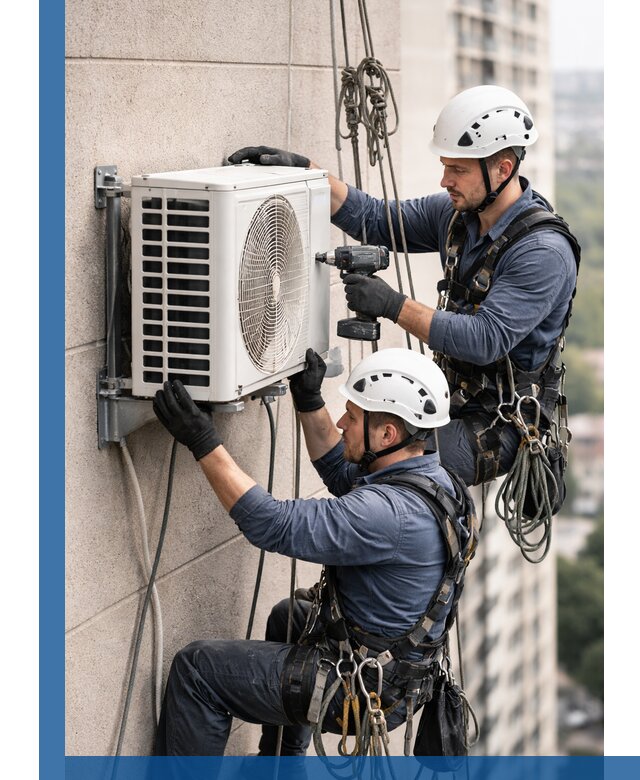 Монтаж внешнего блока кондиционера в Валуйках установка и крепление