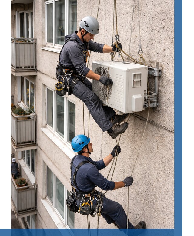 Перенос внешнего блока кондиционера в Валуйках от 9581 р.| ВЫСОТНИК-Вли