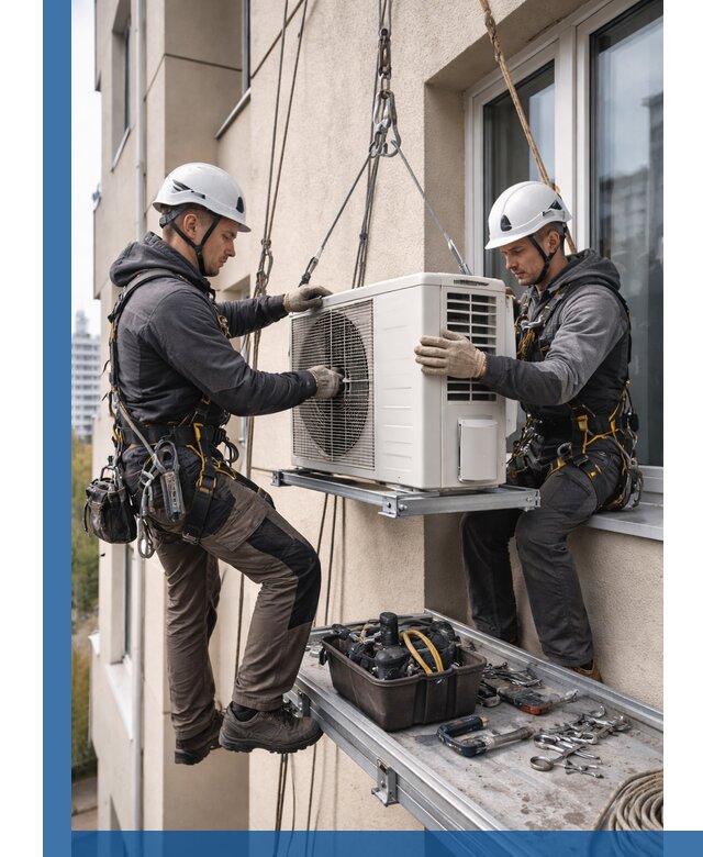 Перенос внешнего блока кондиционера в Валуйках с монтажом и крепежом