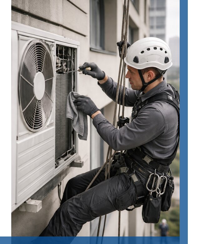 Обслуживание внешнего блока кондиционера в Валуйках от 2874 р.ВЫСОТНИК-Вли