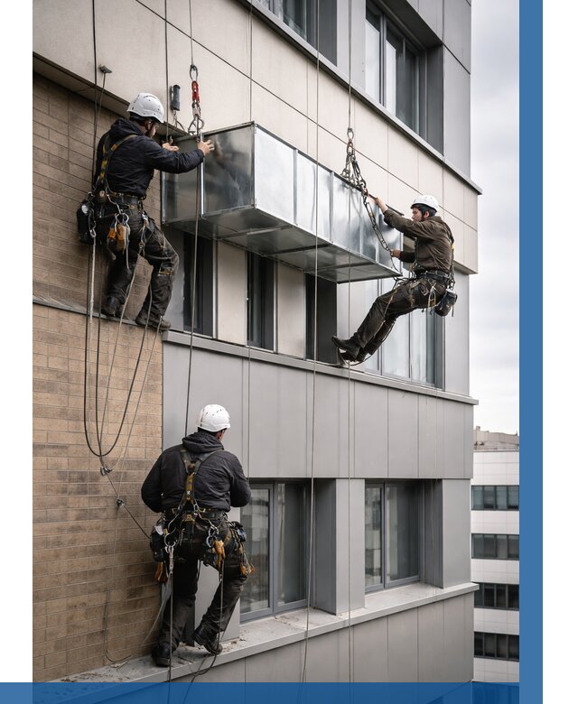 Монтаж воздуховодов на фасаде в Валуйках от 1597 р. | ВЫСОТНИК-Вли