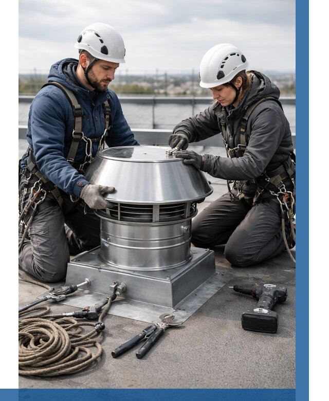 Установка дефлекторов на кровле в Валуйках от 4790 р. | ВЫСОТНИК-Вли