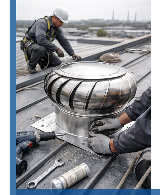 Установка дефлекторов на кровле в Валуйках профессионально