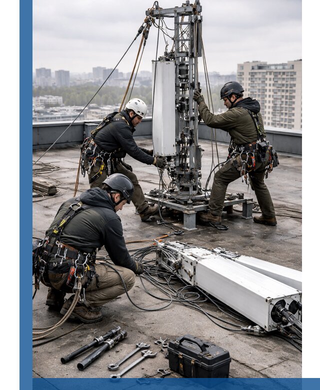 Демонтаж антенн на крыше зданий в Валуйках с гарантией