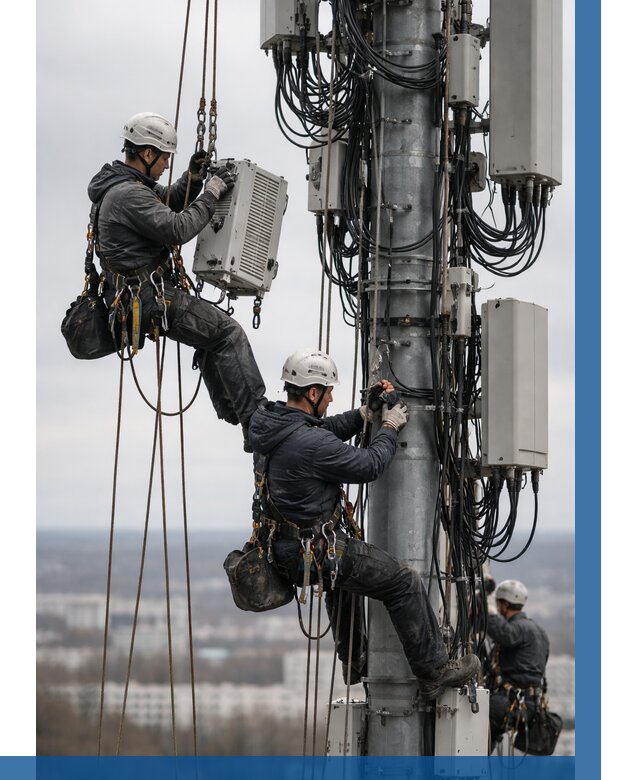 Монтаж оборудования связи на мачте в Валуйках от 7984 р. | ВЫСОТНИК-Вли