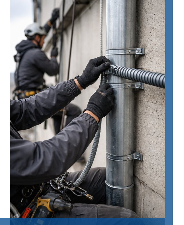 Монтаж гофры для кабеля в Валуйках от 319 р. | ВЫСОТНИК-Вли