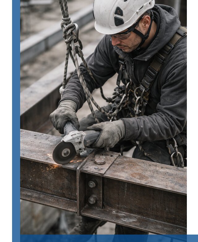 Резка металла на высоте в Валуйках для зданий и конструкций