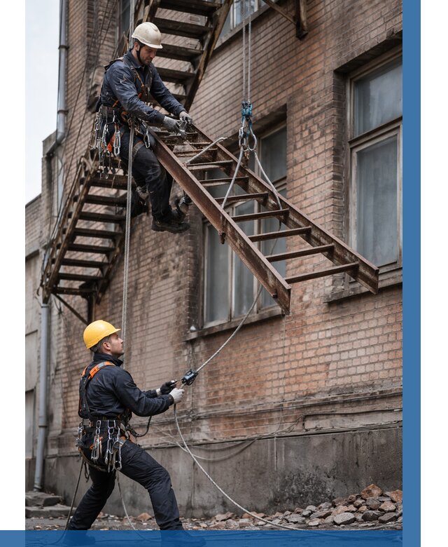 Демонтаж пожарной лестницы в Валуйках от 12774 р. | ВЫСОТНИК-Вли
