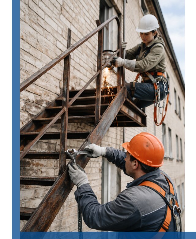 Ремонт и восстановление пожарных лестниц с выездом в Валуйках
