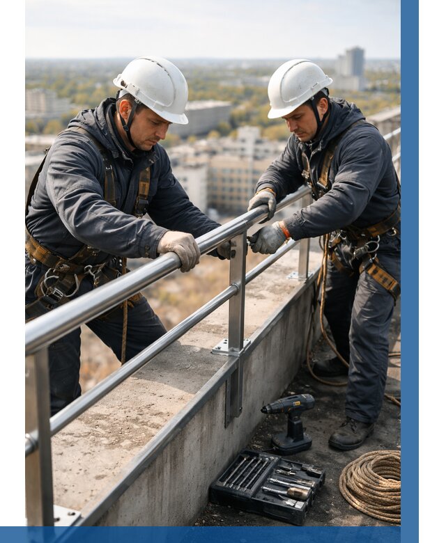 Монтаж перил на высоте в Валуйках от 2661 р. | ВЫСОТНИК-Вли