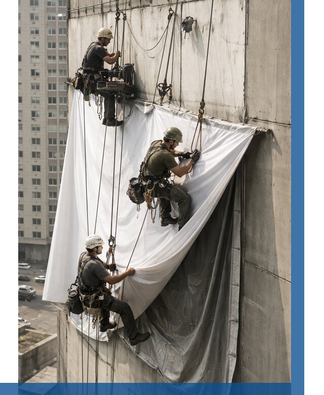 Замена баннерного полотна в Валуйках от 6919 р. | ВЫСОТНИК-Вли—заказать