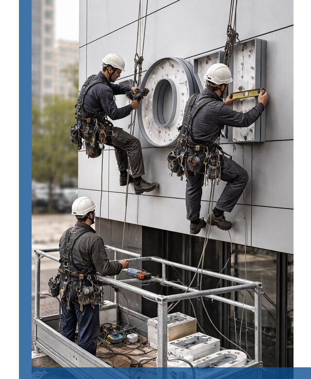 Профессиональный монтаж световых букв в Валуйках под ключ